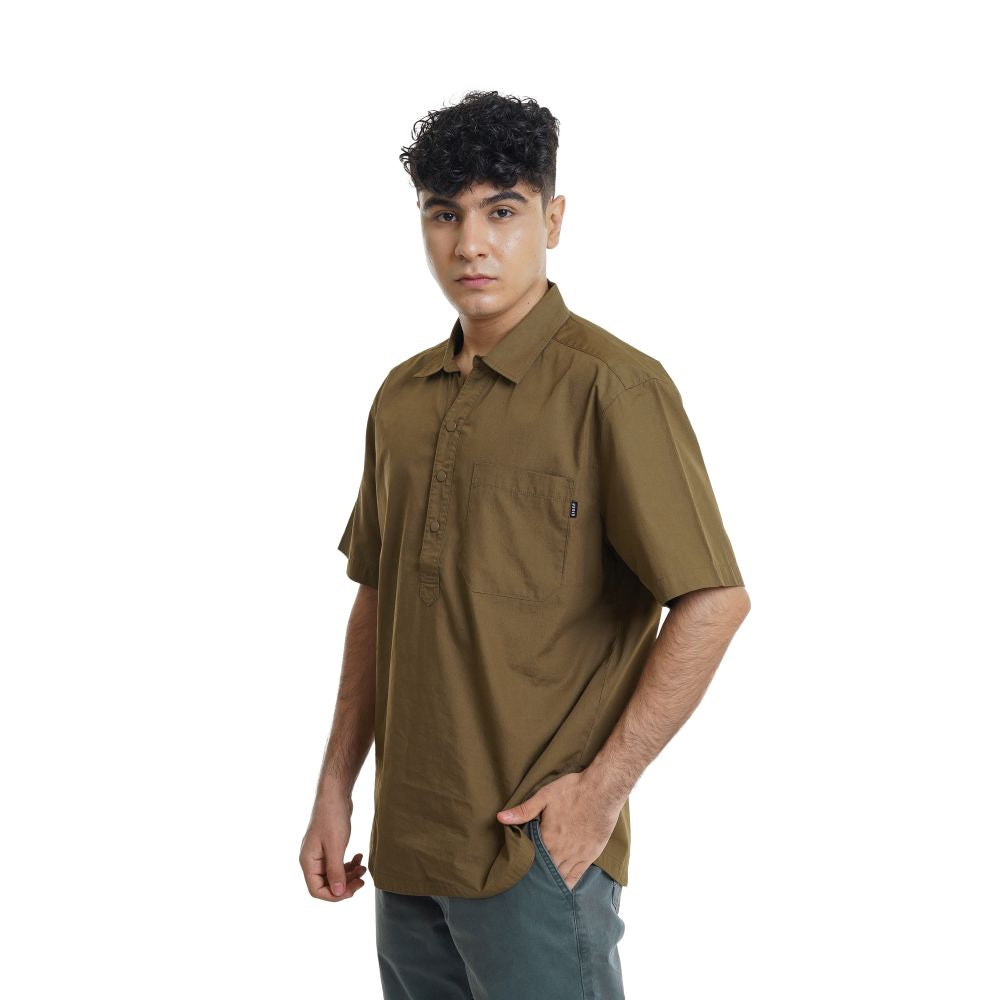 EIGER Riverton Half Button Short-Sleeved Shirt