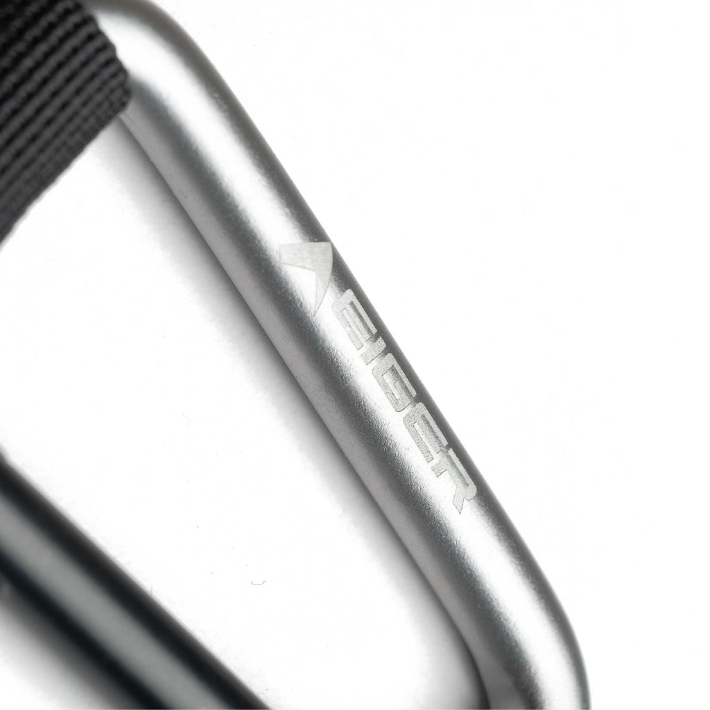 EIGER Pear D Carabiner Wstrap 8mm Compass Keychain