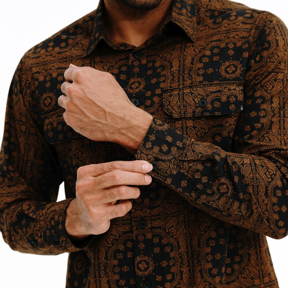 EIGER Blumen Paisley Long-Sleeved Shirt