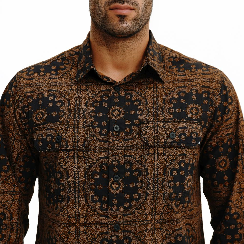 EIGER Blumen Paisley Long-Sleeved Shirt