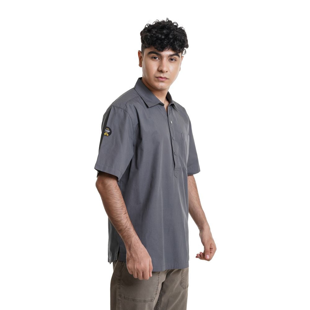 EIGER Riverton Half Button Short-Sleeved Shirt