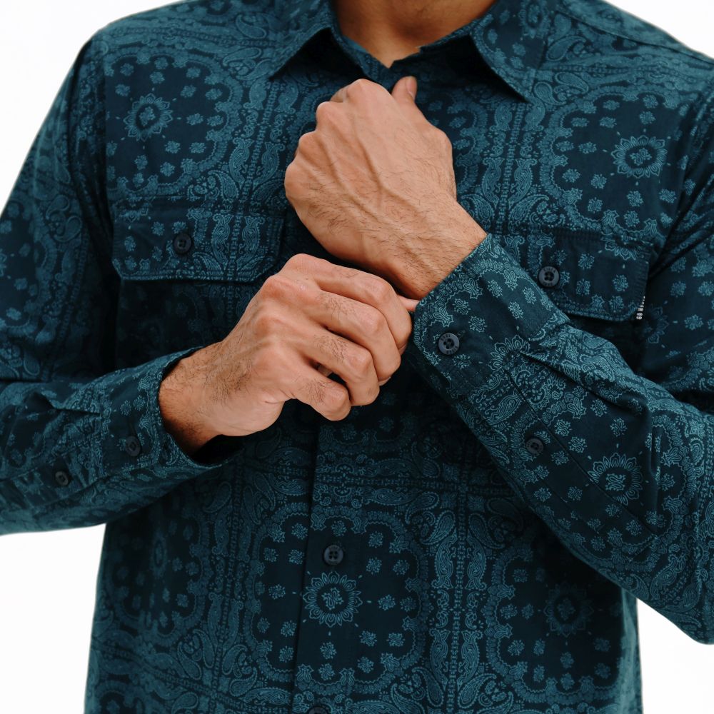 EIGER Blumen Paisley Long-Sleeved Shirt