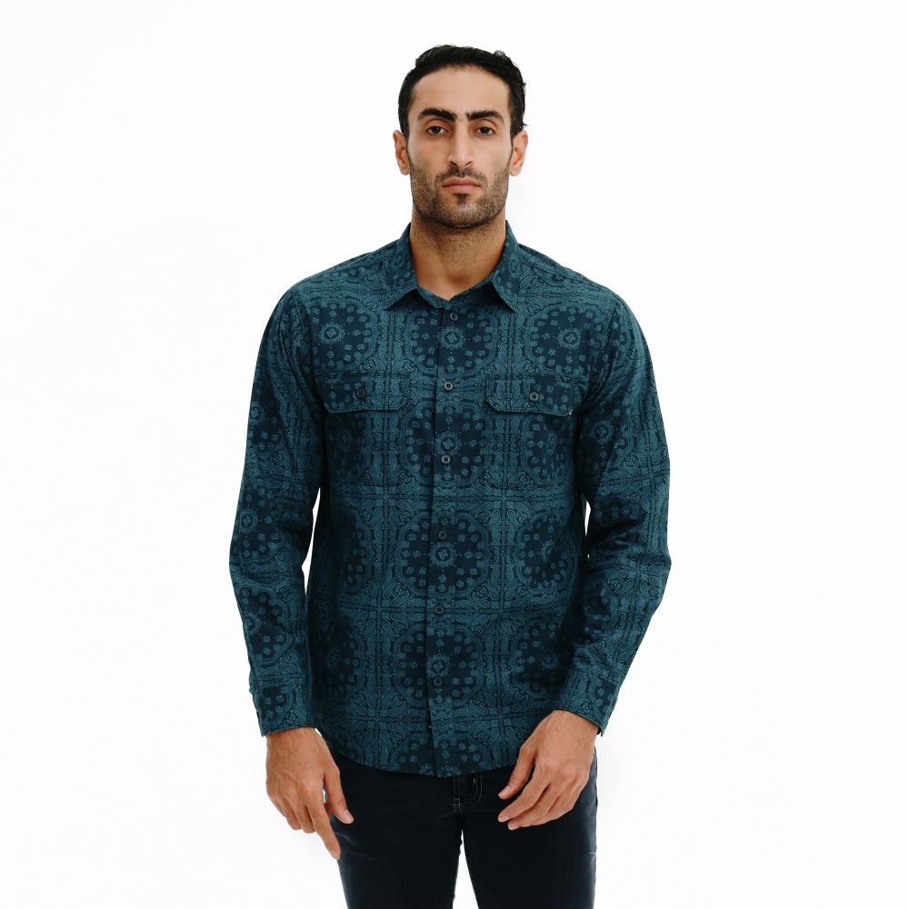 EIGER Blumen Paisley Long-Sleeved Shirt