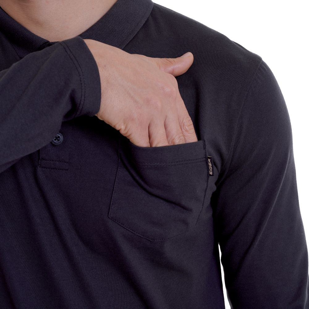 EIGER Skoon Long-Sleeved Polo Shirt
